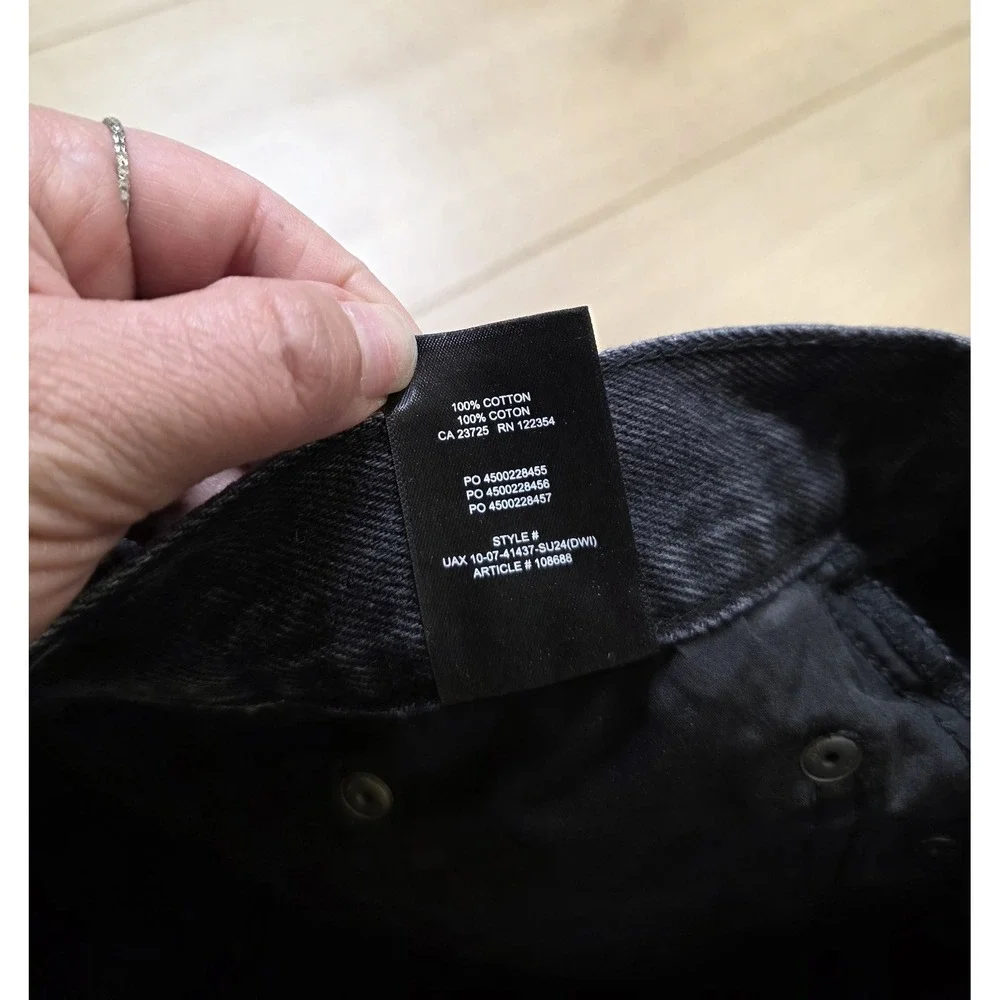 Aritzia Denim Forum Mini Skirt The 90's Ricci Skirt Women's Size 27 Black